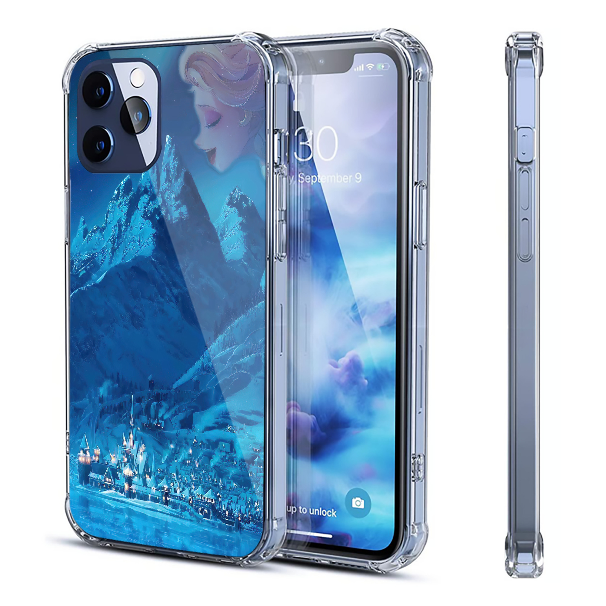 （画像用） アナと雪の女王 アンナ エルサ Frozen Anna Elsa 【iPhone 12シリーズ対応】透明スマホケース（クリアソフトケース）